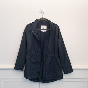 O'Neill Navy Hooded Lightweight Rain Jacket Medium Outdoor Travel Windbreaker